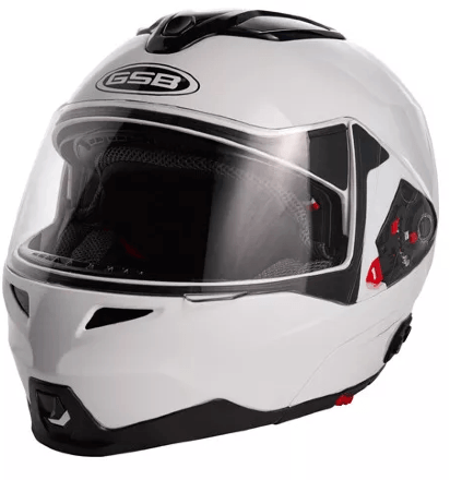Снегоходный Шлем Модуляр GSB G-339 Snow White Glossy 