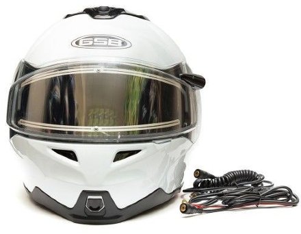 Снегоходный шлем модуляр GSB G-339 Snow White Glossy 