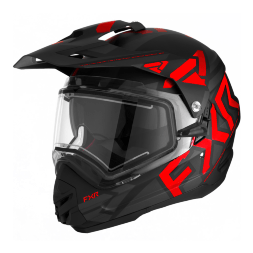 Шлем FXR Torque X Team Black/Red W/ E Shield &amp; Sun Shade с подогревом Quick Release