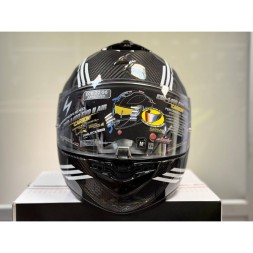 Мотошлем Scorpion Exo-1400 Evo II Carbon Air Reika, цвет Черный/Белый