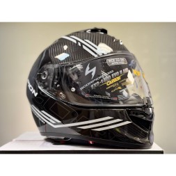 Мотошлем Scorpion Exo-1400 Evo II Carbon Air Reika, цвет Черный/Белый