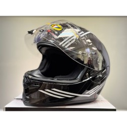 Мотошлем Scorpion Exo-1400 Evo II Carbon Air Reika, цвет Черный/Белый