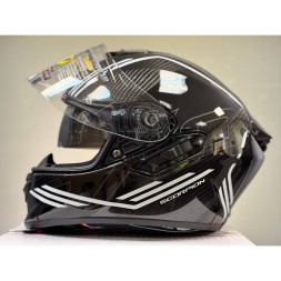Мотошлем Scorpion Exo-1400 Evo II Carbon Air Reika, цвет Черный/Белый