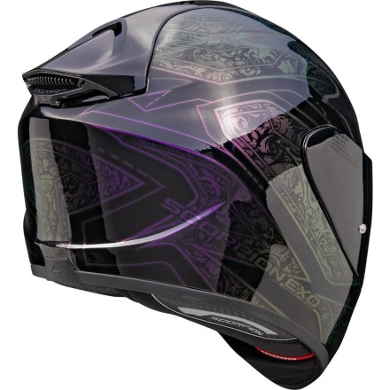 Мотошлем Scorpion Exo-1400 Evo II Fantasy, цвет Черный/Хамелеон