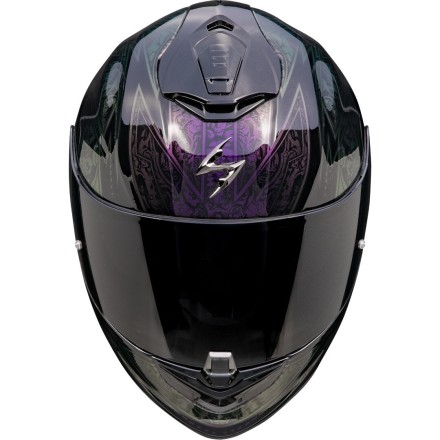 Мотошлем Scorpion Exo-1400 Evo II Fantasy, цвет Черный/Хамелеон