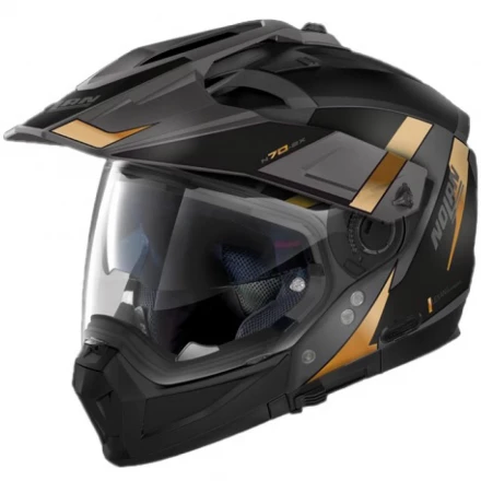 Мотошлем Nolan N70-2 X Skyfall N-Com 059 Flat Lava Grey/Gold/Black
