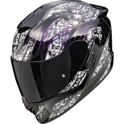 Мотошлем Scorpion Exo-1400 Evo II Fantasy, цвет Черный/Белый