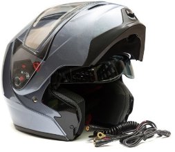 Снегоходный шлем модуляр GSB G-339 Snow Grey Met 