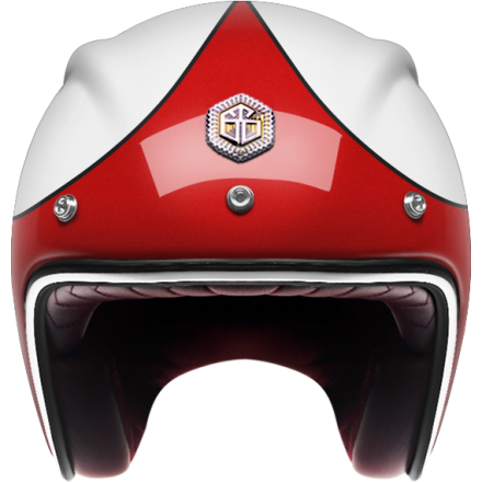 Мотошлем Guang Open Face Speedrun V.1 (Red &amp; White)