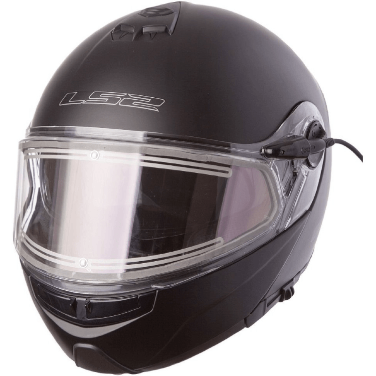 Мотошлем LS2 FF325 Strobe Electric SNOW Solid снегоходный черный ...