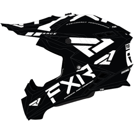 Шлем FXR Helium Race Div W/Auto Buckle Black/White
