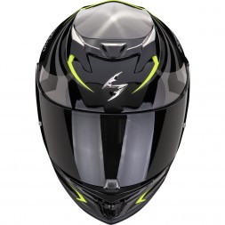 Мотошлем Scorpion Exo-520 Evo Air Terra, Черный/Серебристый/Желтый