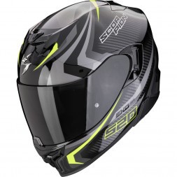 Мотошлем Scorpion Exo-520 Evo Air Terra, Черный/Серебристый/Желтый