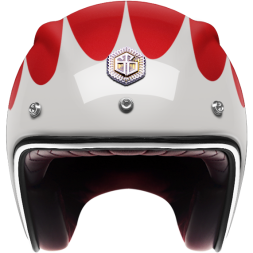 Мотошлем Guang Open Face V.2 (White &amp; Ruby)