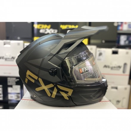 Шлем FXR Maverick X Black/Gold с подогревом 