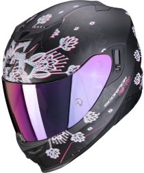 Мотошлем Scorpion Exo-520 Air Tina, цвет Черный Матовый/Белый/Розовый