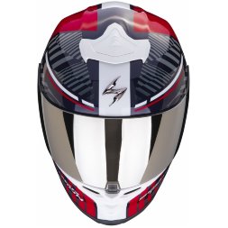 Мотошлем Scorpion Exo-R1 Evo Air Victory, цвет Красный/Синий/Желтый