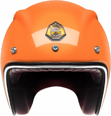 Мотошлем Guang Open Face Orange