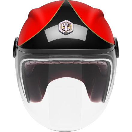 Мотошлем Guang Jet Speedrun V.1 (Black &amp; Red)