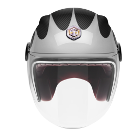 Мотошлем Guang Jet Speedrun V.2 (Silver &amp; Carbon)