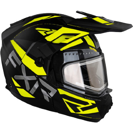 Шлем FXR Maverick X Black/Hi Vis  с подогревом 