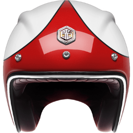 Мотошлем Guang Open Face Speedrun V.1 (Red &amp; White)