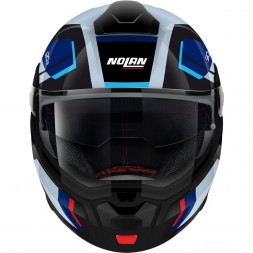 Мотошлем Nolan N90-3 Lighthouse N-Com 050, Zephyr White/Black/Light Blue 