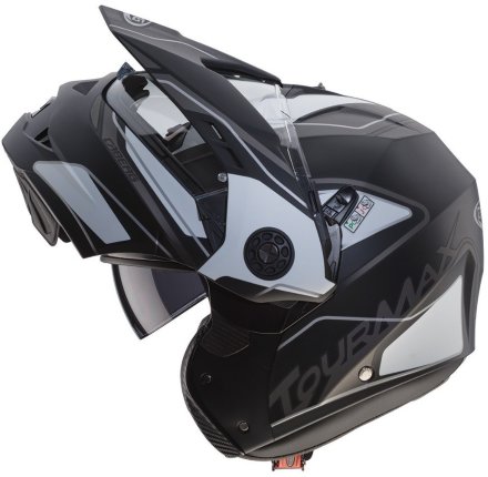 Мотошлем Caberg Tourmax Marathon, цвет Черный Матовый/Белый Матовый/Антрацит