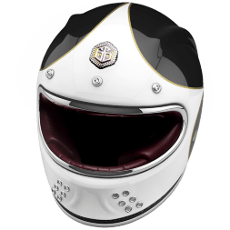 Мотошлем Guang Full Face Speedrun V.1 (White &amp; Black)